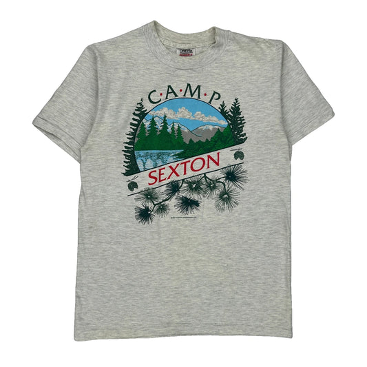 Camp Sexton Oneita Single Stitch T-Shirt - Medium Grey Cotton