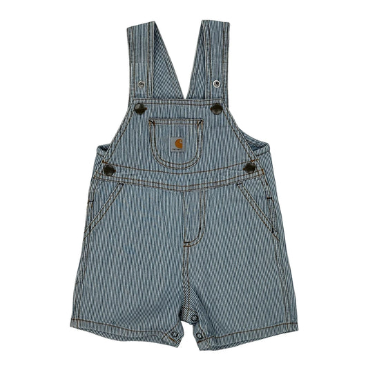 Age 12 Months Carhartt Striped Dungarees - 3XS Blue Cotton