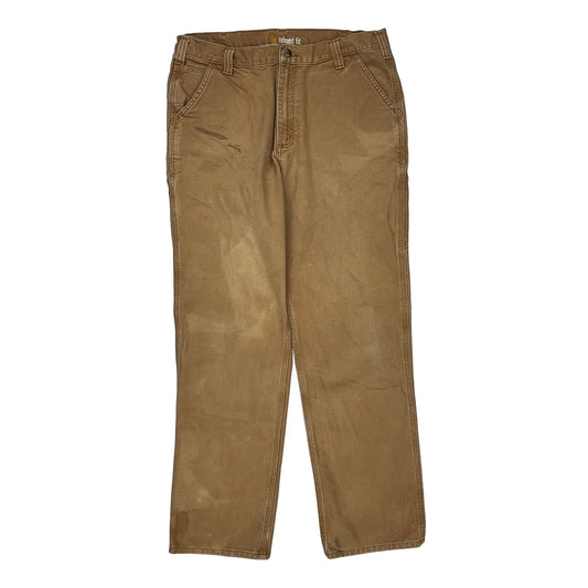 Carhartt Double Knee Carpenter Trousers - 38W 34L Brown Cotton