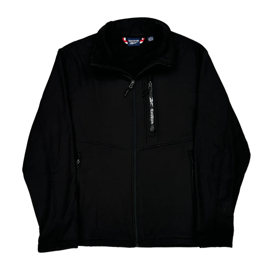 Reebok Fleece Jacket - Large Black Polyester