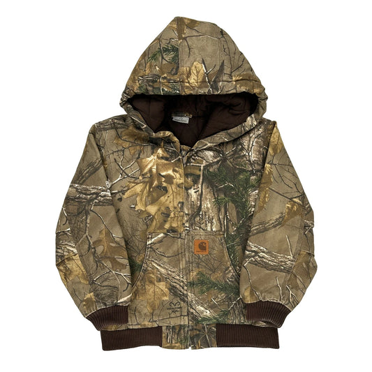 Age 7-8 Carhartt Camo Bomber Jacket - Small Camo Cotton