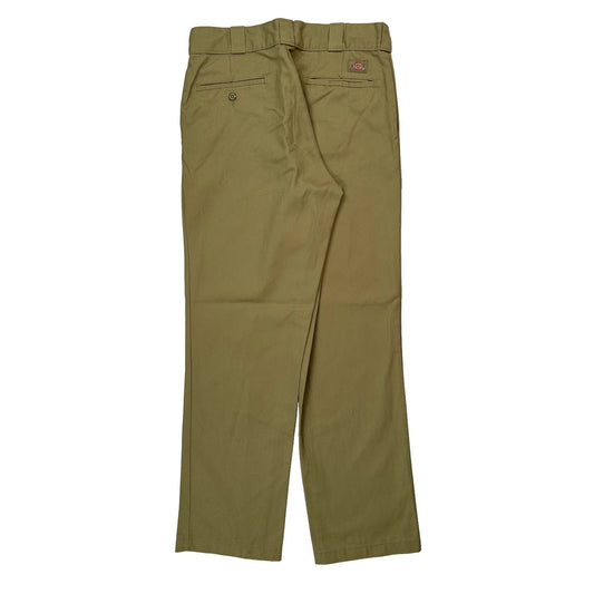 Dickies Trousers - 34W 32L Khaki Polyester Blend