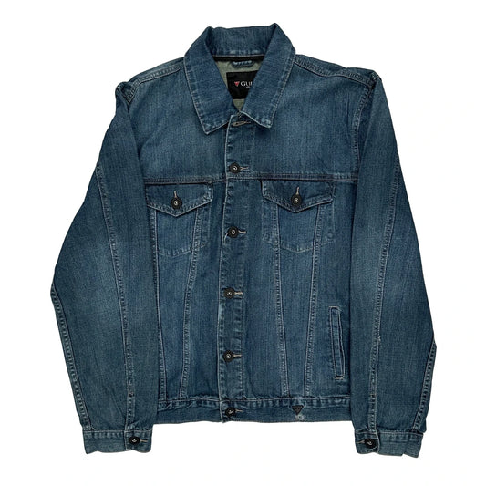 Guess Denim Jacket - XL Blue Cotton