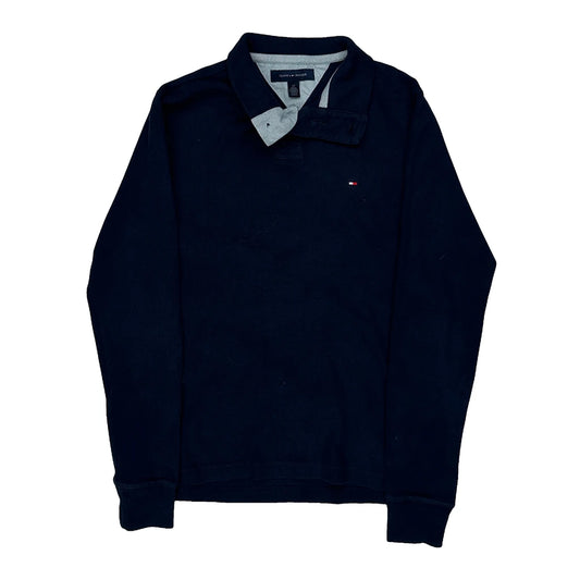Vintage Tommy Hilfiger 1/4 Zip - Small Navy Cotton
