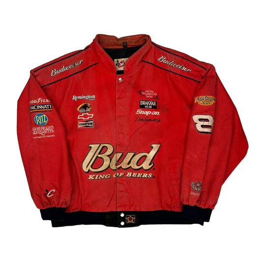 Vintage Dale Earnhardt Jr. Chase Authentics Nascar Bomber Jacket - 3XL Red Cotton