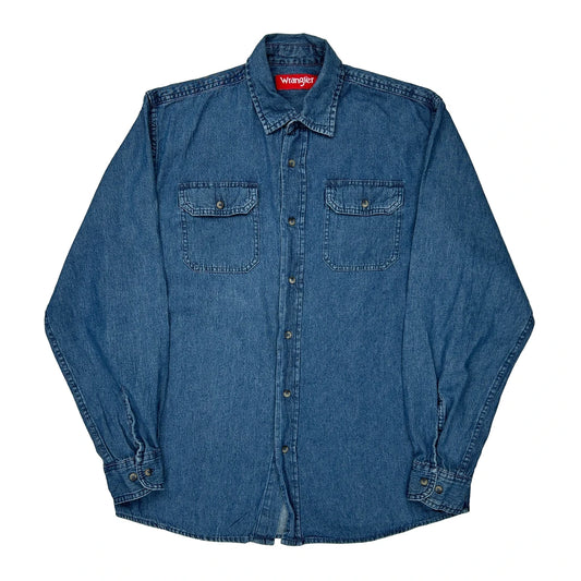 Wrangler Denim Shirt - Medium Blue Cotton
