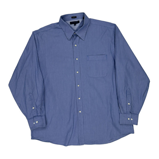 Tommy Hilfiger Pinstripe Shirt - XL Blue Cotton