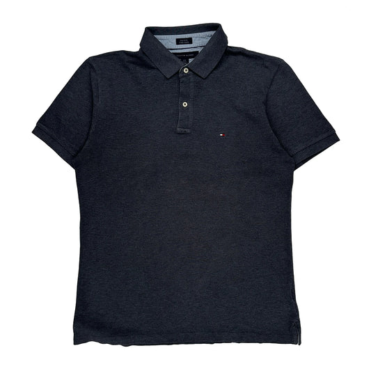 Tommy Hilfiger Polo Shirt - Large Grey Cotton