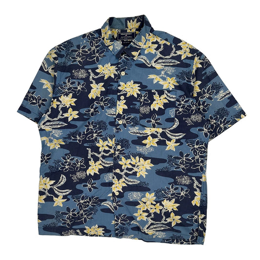 Polo Sport Floral Hawaiian Shirt - Large Yellow Cotton