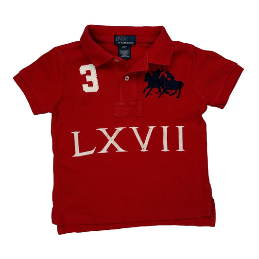 Age 3 Polo By Ralph Lauren Polo Shirt - 2XS Red Cotton