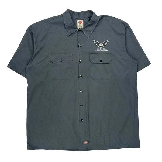 Vintage Olympic Warehouse Logistics Dickies Tall Short Sleeve Shirt - 2XL Grey Polyester Blend