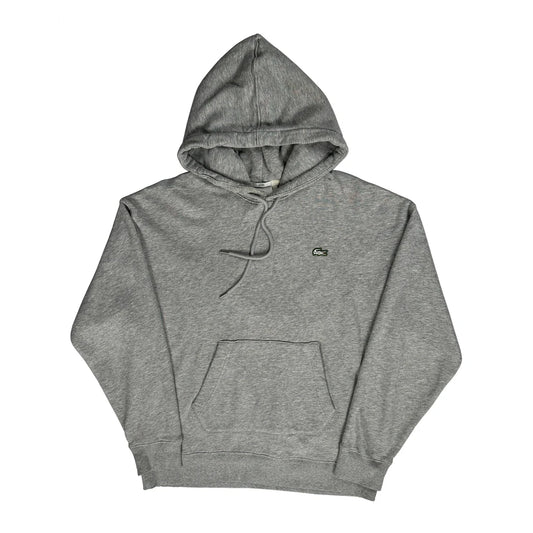 Lacoste Hoodie - Large Grey Cotton