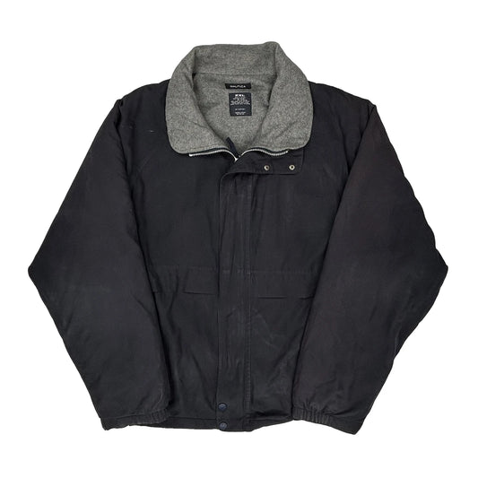 Vintage Nautica Jacket - 2XL Black Nylon