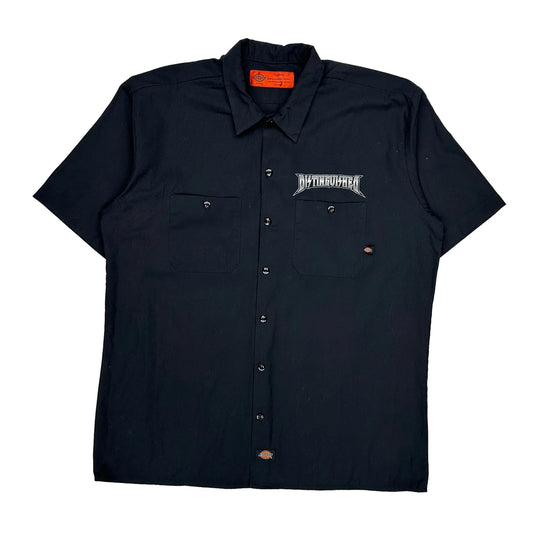 Dickies Short Sleeve Shirt - XL Black Polyester Blend