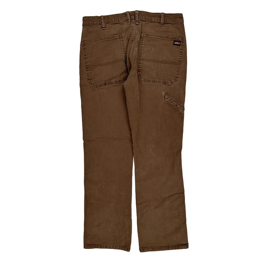 Dickies Carpenter Trousers - 32W 31L Brown Cotton