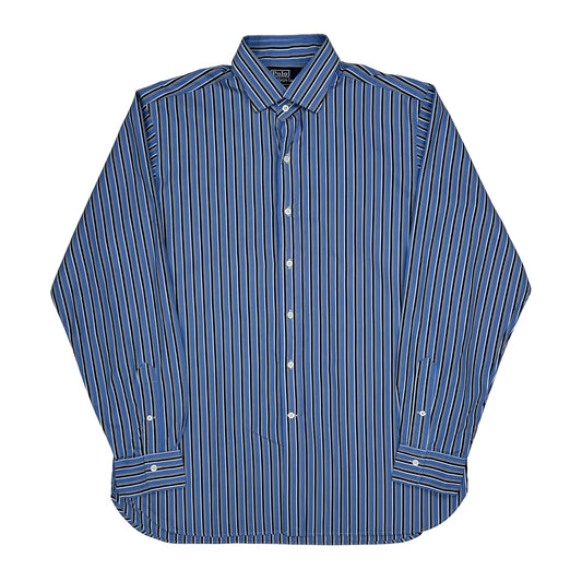 Polo By Ralph Lauren Striped Shirt - Large Blue Cotton