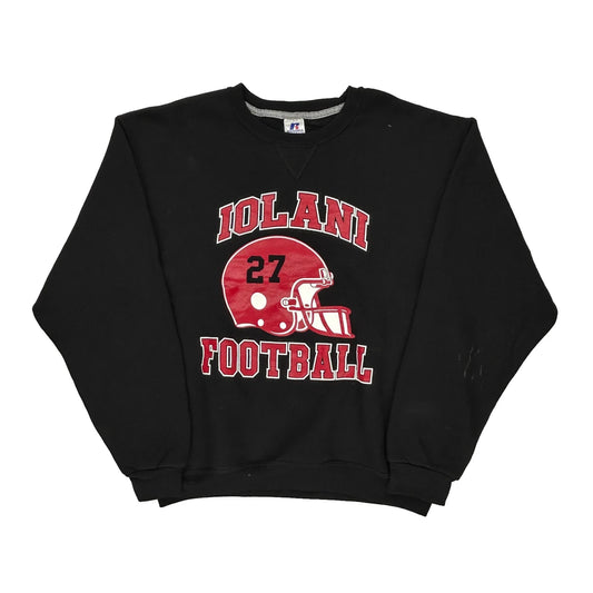 Iolani Football Russell Athletic Football Sweatshirt - Large Black Cotton Blend