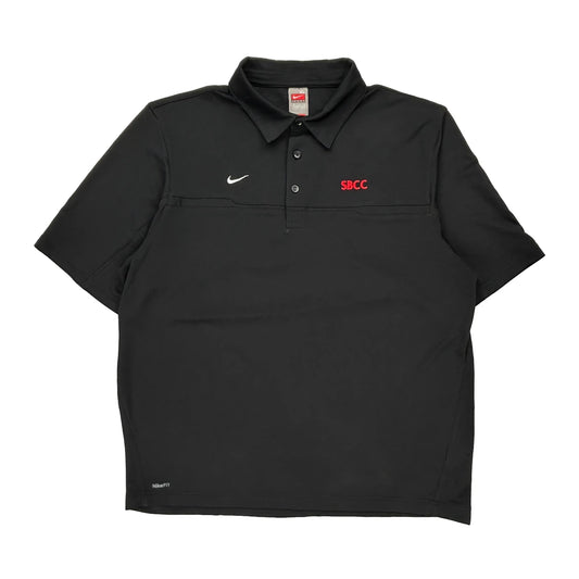 Nike Polo Shirt - XL Black Polyester