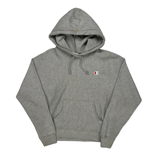 Reverse Weave Champion Hoodie - Medium Grey Cotton Blend
