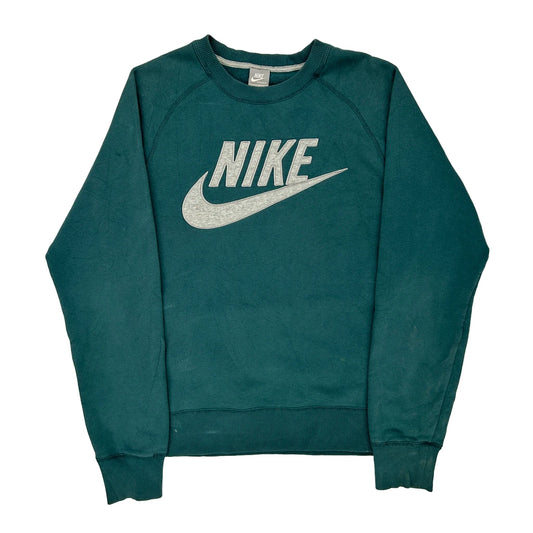 Nike Sweatshirt - Small Green Cotton Blend
