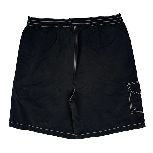 Vintage Polo By Ralph Lauren Contrast Stitch Swim Shorts - XL Black Polyester