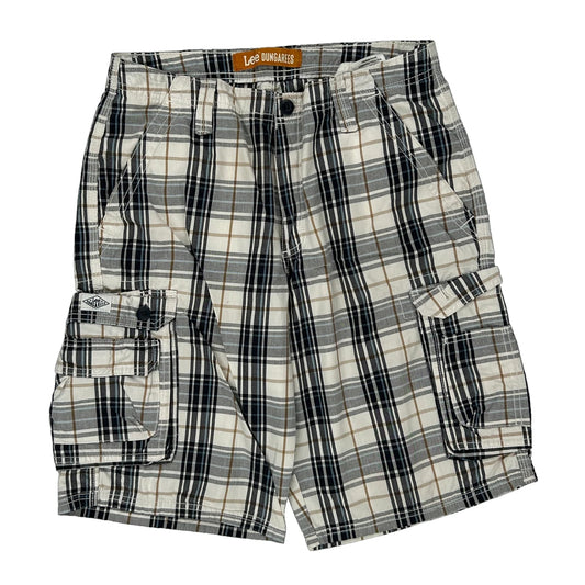 Lee Checked Cargo Shorts - 30W 11L Multicoloured Cotton