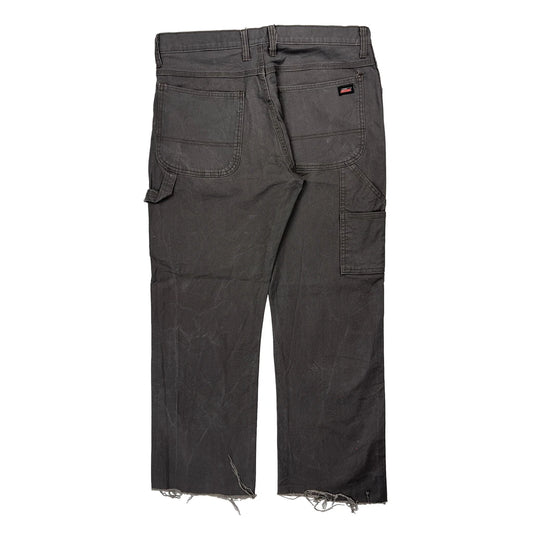 Dickies Carpenter Trousers - 35W 29L Grey Cotton