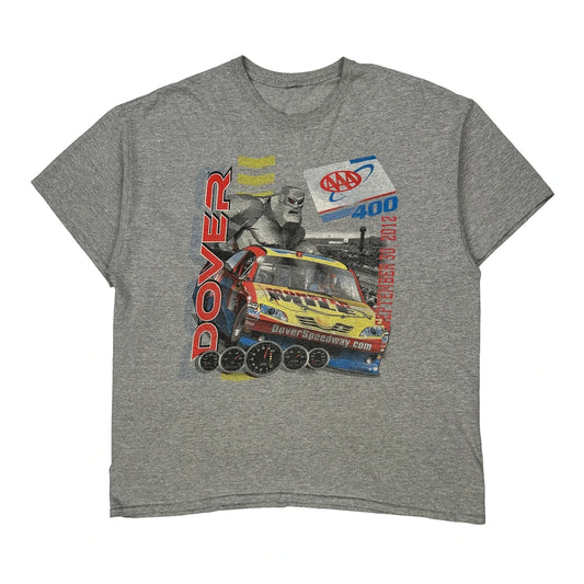 Dover Speedway Nascar Graphic T-Shirt - Large Grey Cotton