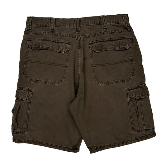 Wrangler Cargo Cargo Shorts - 34W 10L Brown Cotton