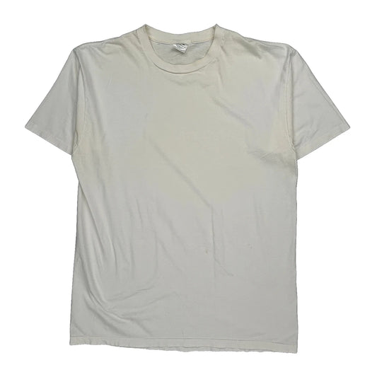 Blank Newton Trading Single Stitch T-Shirt - XL White Cotton