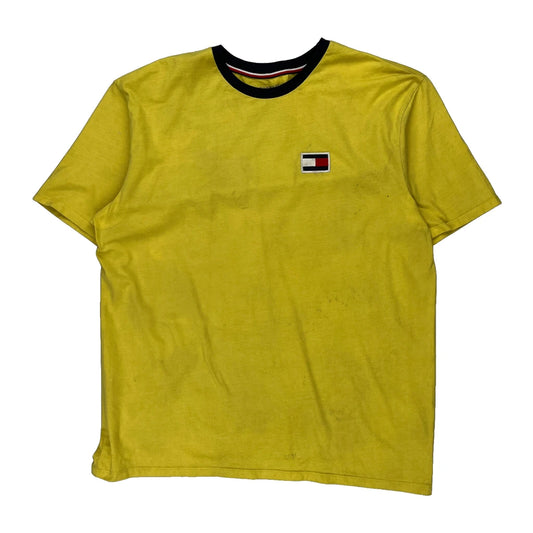 Tommy Hilfiger T-Shirt - XL Yellow Cotton
