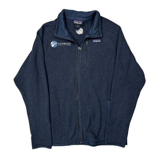 Vintage Patagonia Fleece Jacket - Large Blue Polyester