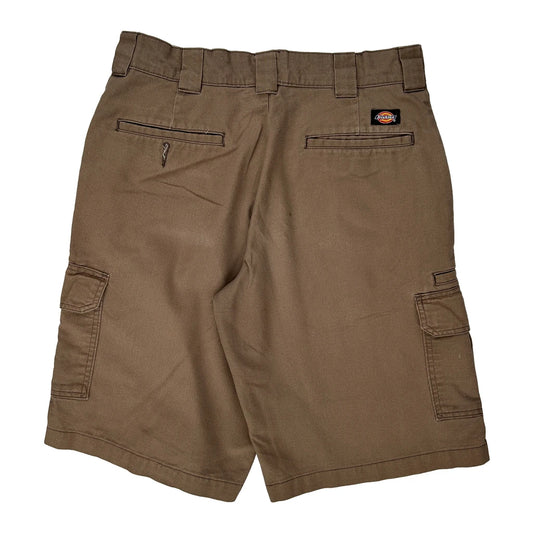 Dickies Cargo Shorts - 32W 10L Brown Cotton