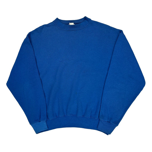 Blank Tultex Sweatshirt - Large Blue Cotton