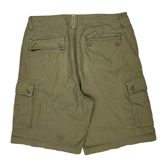 Chaps Denim Cargo Shorts - 34W 10L Green Cotton