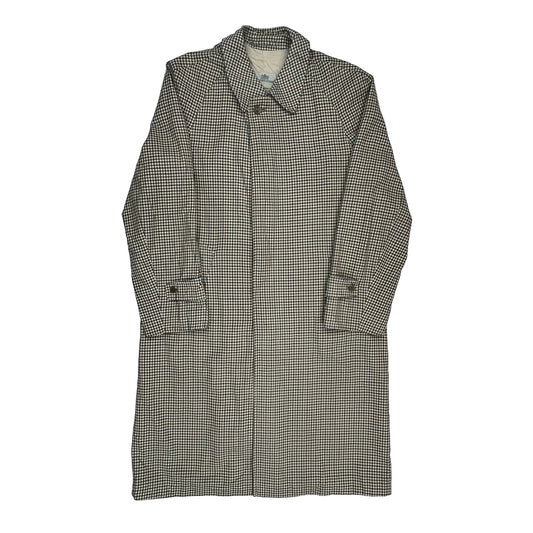 Vintage Aquascutum Checked Overcoat - Medium Brown Polyester