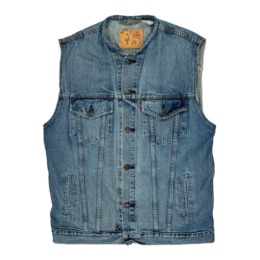 Levis Denim Gilet - Large Light Wash Denim