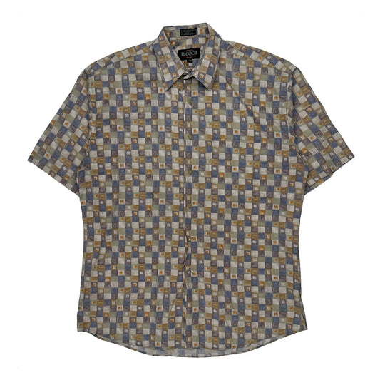Vintage Tradizioni Checked Short Sleeve Shirt - Medium Multicoloured Cotton Blend