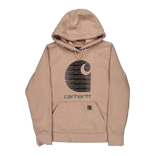 Age 12-13 Carhartt Hoodie - Large Pink Cotton Blend