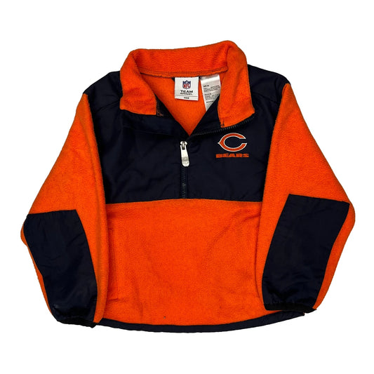 Vintage Age 6 Bears Nfl 1/4 Zip - Small Orange Polyester