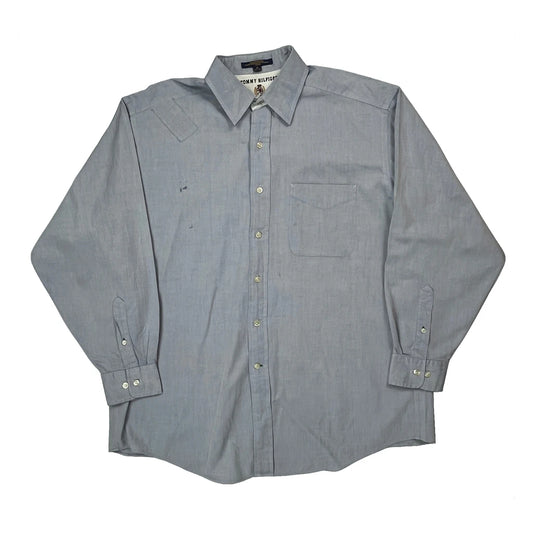 Vintage Tommy Hilfiger Shirt - Large Blue Cotton