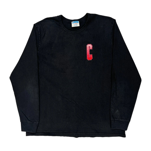 Champion Long Sleeve T-Shirt - XL Black Cotton