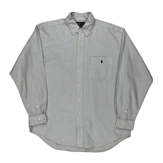 Ralph Lauren Striped Shirt - Medium Blue Cotton
