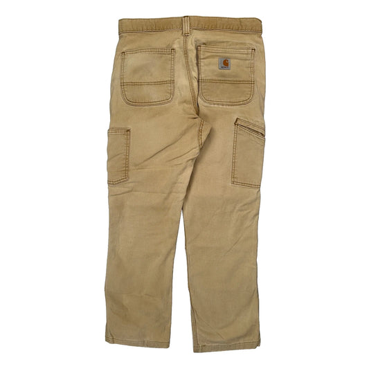 Vintage Carhartt Double Knee Carpenter Trousers - 30W 30L Beige Cotton