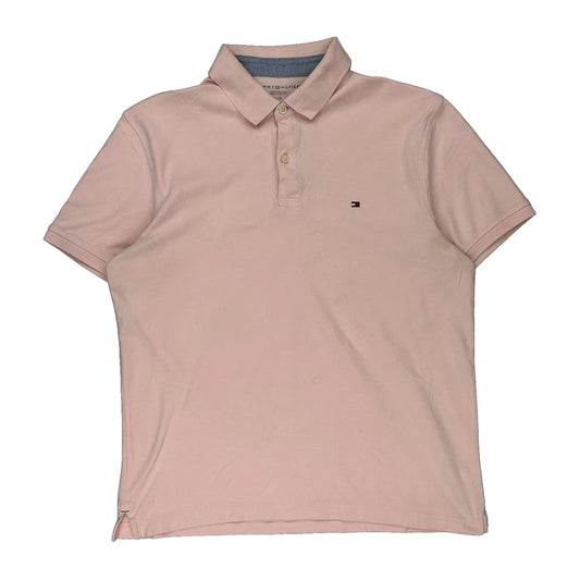 Tommy Hilfiger Polo Shirt - Large Pink Cotton