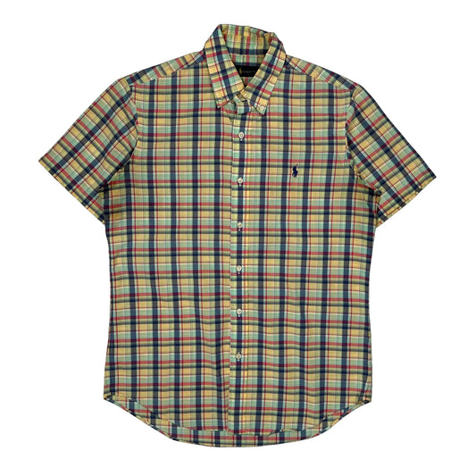 Ralph Lauren Checked Short Sleeve Shirt - Small Multicoloured Cotton