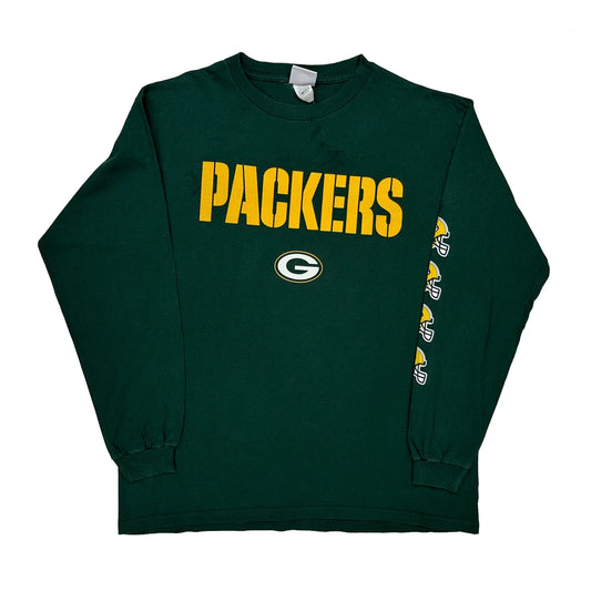 Vintage Packers Nfl Long Sleeve T-Shirt - Large Green Cotton