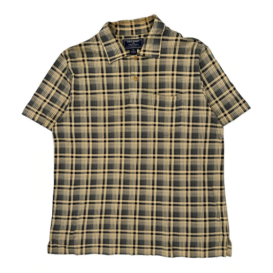 Polo Sport Checked Polo Shirt - Large Beige Cotton