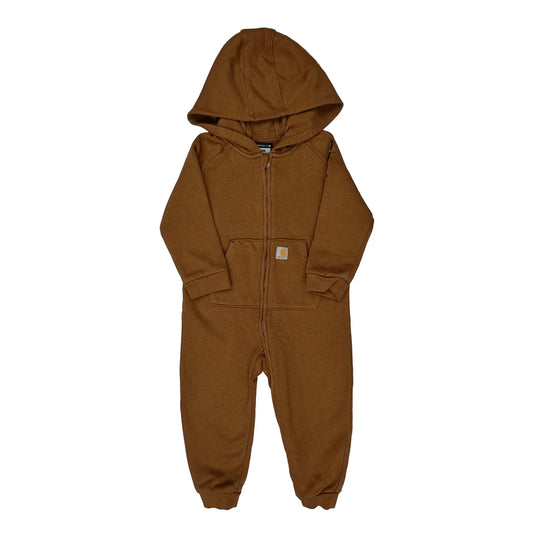 Age 18M Carhartt Hoodie - 3XS Brown Cotton