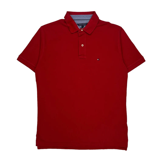 Tommy Hilfiger Polo Shirt - XL Red Cotton